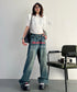 Puff Sleeve Ripple-Fabric Top